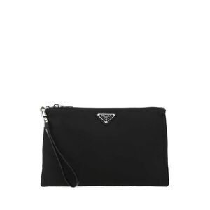 Prada Men Black Re-Nylon Clutch